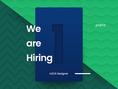 Hiring UI/UX Designer beautiful card clean colors cool designer fresh hiring typography ui uiux ux