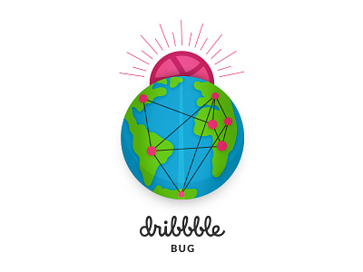Dribbble Sticker Pack Playoff 2018 2018 bug connected dribbble earth inspiration life motivation playoff rising sun sky sticker