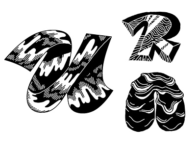 RUA illustration typogaphy