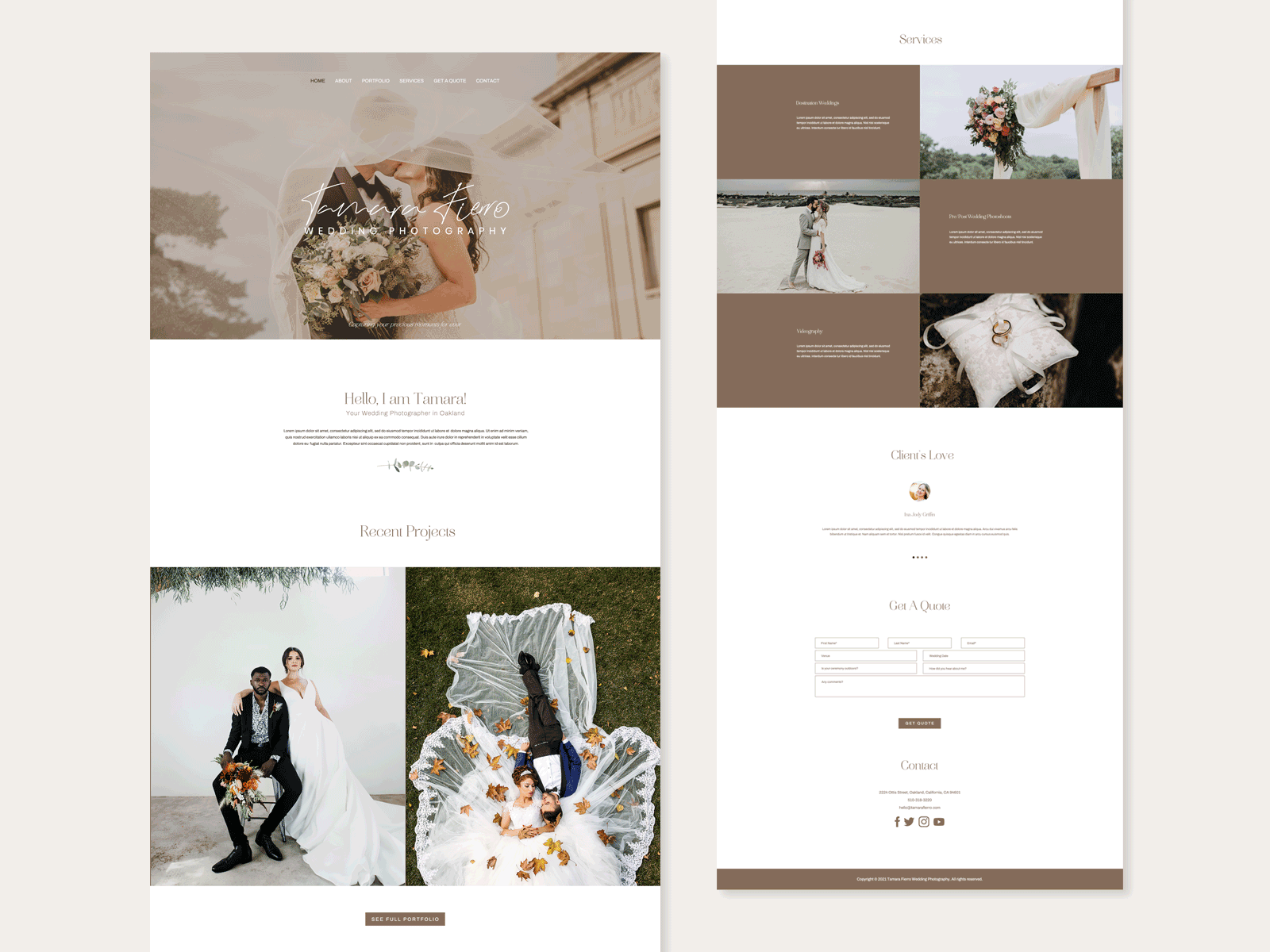 Wedding Photography Website Template by Shashi Chamling on Dribbble