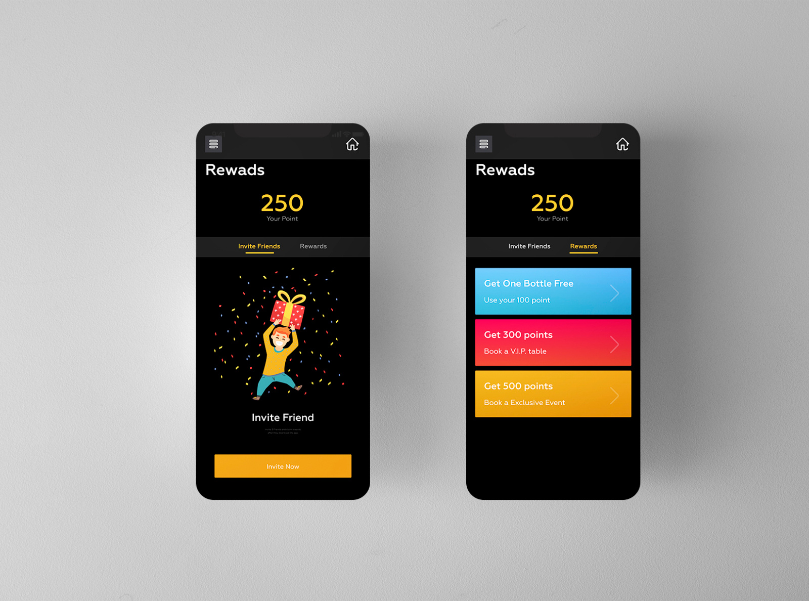Rewards UI by Deepak on Dribbble