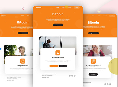 Bitcoin website bitcoin landing page ui ui design uidesign uiux website