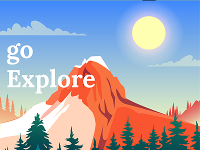 go explore art design flat illustration illustration art minimal vector