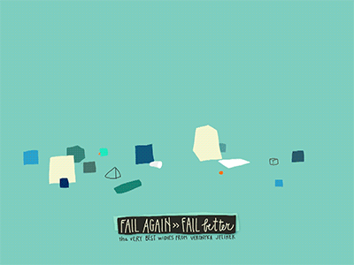 Fail Better 2d animation cube drawing gif
