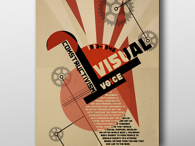 Constructivism design illustration lettering typography