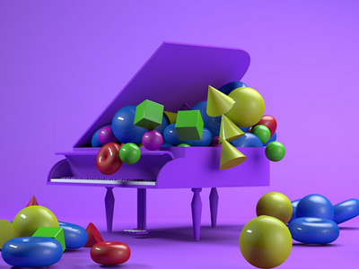 Piano 3d animation c4d inspiring modeling mograph motion motion design motion graphics motiongraph video