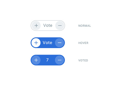 Vote Button button css design hover html pressed ui uiux visual design vote voting web webapp