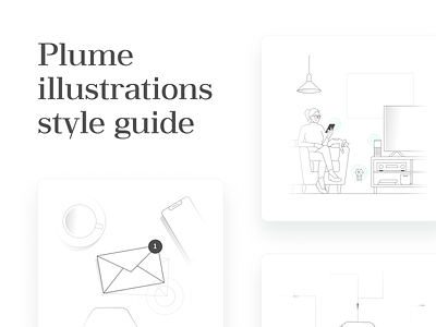Plume illustrations style guide accent collaboration documentation gradient illustration illustrations internet line plume process stroke style style guide wifi