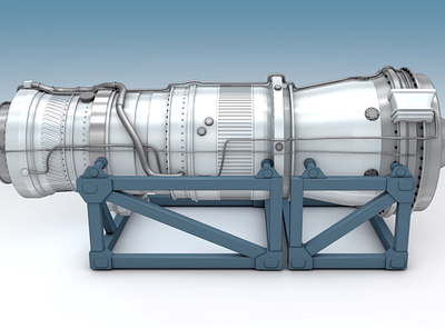 Still from animation about Gas turbine engine 3d animation educational explainer industrial