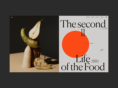 The Second life of the Food Animation concept interaction interface promo stilllife typography ui video web website