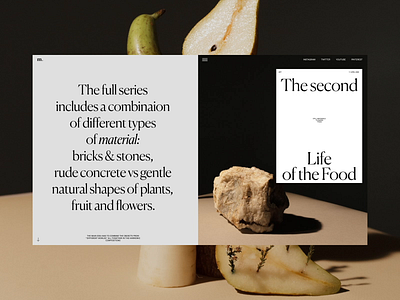 The Second life of the Food Animation motion photography promo stilllife typography ui ux video web website