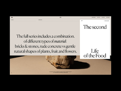 The Second life of the Food Animation animation interaction motion promo typography ui ux video web website