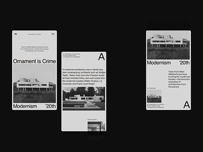M. Editorial Website Mobile Layouts