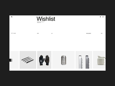 M. Editorial Website Wishlist Animation animation hover interface promo slider typography ui ux video web website