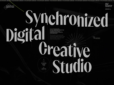 Synchronized Studio is SOTD on Awwwards animation interaction interface motion promo studio typography ui ux video web website