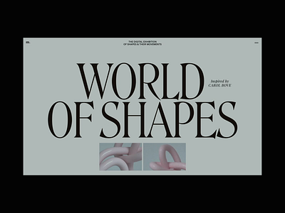 World of Shapes Animation with 3D objects 3d animation interaction interface motion promo typography ui ux video web website