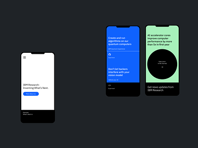 IBM Research Website Mobile Designs