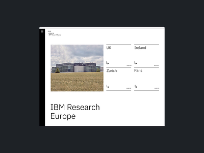 IBM Research Website Hover Animation animation interaction interface motion promo typography ui ux video web website