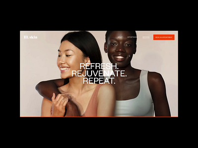 Hi, skin Services Page animation interaction interface motion promo typography ui ux video web website zhenya zhenyary