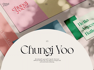 Chungi Works Page animation interface promo typography ui ux video web website zhenyary