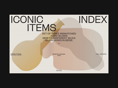 Iconic Items Explorations animation interaction interface promo typography ui ux video web website zhenya zhenyary