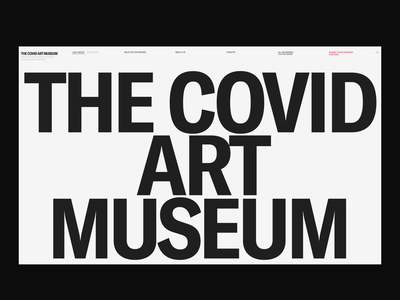 The Covid Art Museum animation interaction interface promo synchronized typography ui ux video web website zhenya zhenyary