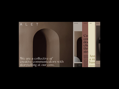 ALET Homepage Animation animation interaction interface promo synchronized synchronized.studio typography ui ux video web website zhenary zhenya