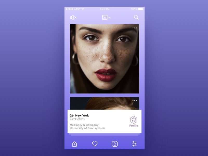 Dating app by Zhenya Rynzhuk on Dribbble