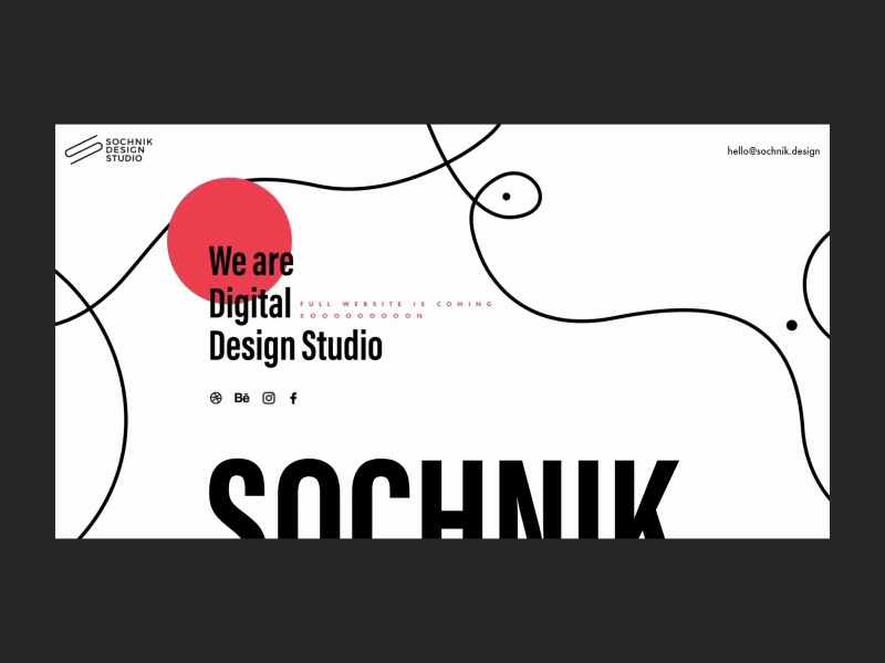 Sochnik Design Studio Temporary Website Concept