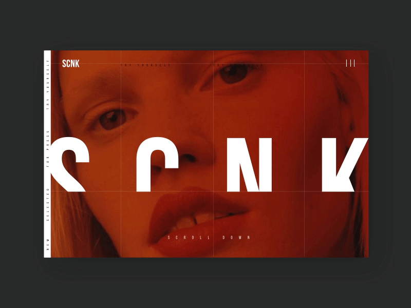 SCNK Promotional Website preloader animation web gif grid interection motion smooth ux ui anim
