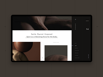 T-J Editorial Blog Article Page Concept clean concept crisp editorial fashion homepage magazine minimalistic mondrianizm promo ui ux