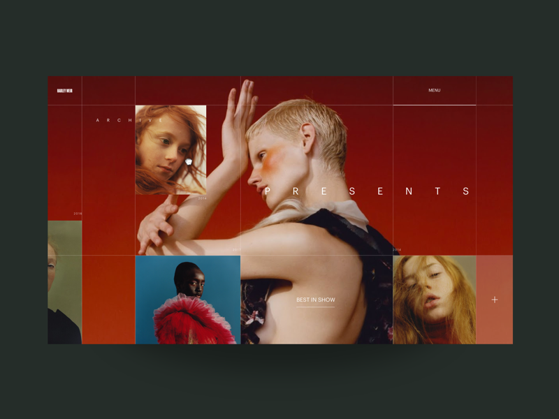 Harley Weir Personal Promo Website Alternative Version ui ux red bold. imager grid web homepage imagery photographer promo photo