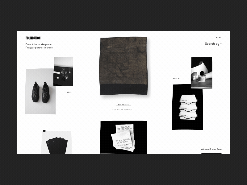 Foundation Loading Animation grid products white black smooth gif ux ui animation loader marketplace foundation