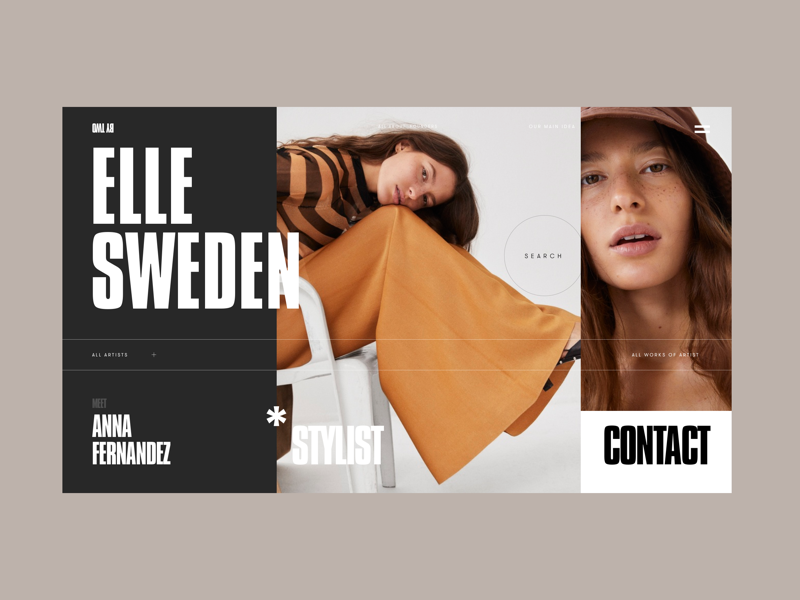 By Two Creative Platform photos imagery editorial fashion marketplace concept ui ux web style grid typography