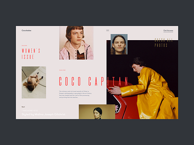 Cocoladas Creative Blog Artist Preview Page artist blog creative grid issue models photographer preview style ui ux