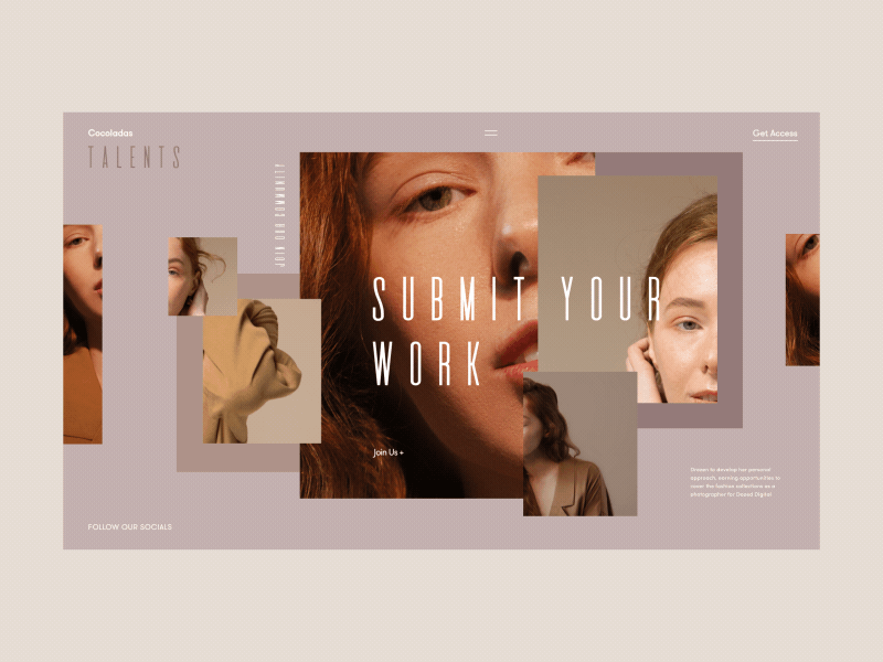 Cocoladas Creative Blog Work Submission Page Animation submission creative animation ui ux transition adobexd adobepartner models grid style