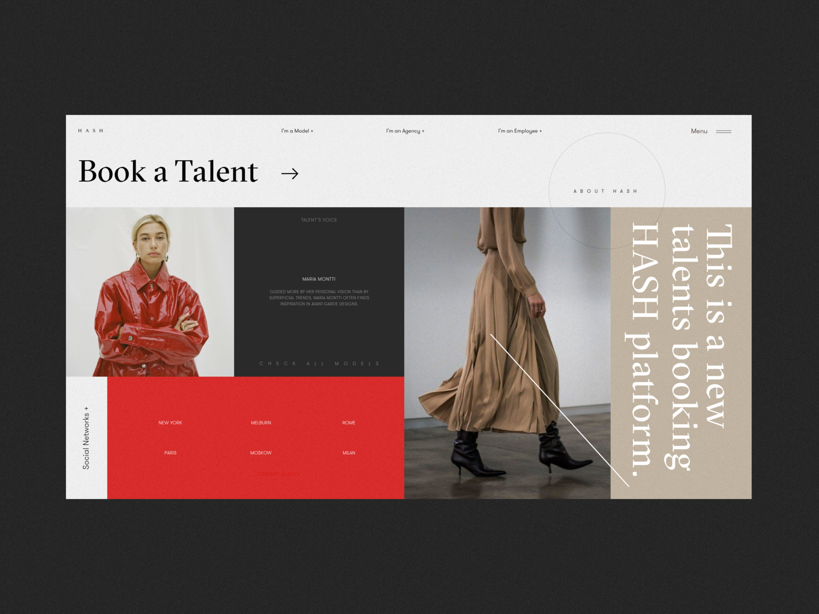 HASH Models Platform Homepage Alternative Version by Zhenya Rynzhuk for ...