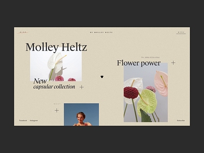 Molley Heltz Blog Animation anim animation blog concept design e commerce fashion flowers grid interaction interface motion mp4 photo shop typography ui ux web website
