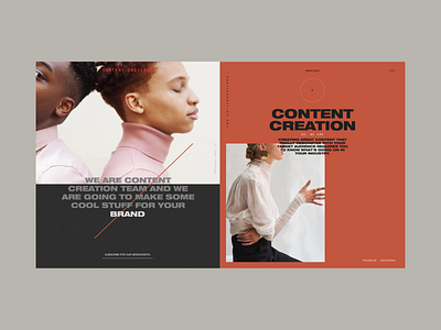 Content Universe Homepage Services Section Сontent brand color concept content creation content design grid interface layout photo production promo services typography ui universe ux web website