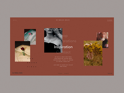 Molley Heltz Menu Page Hover Hover concept design fashion grid interface photo promo typography ui ux web website