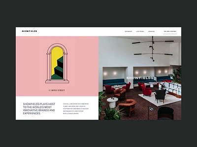 SHOWFIELDS a revolutionary retail store homepage animation animation design fashion grid homepage interaction interface motion photo promo retail store typography ui ux web website