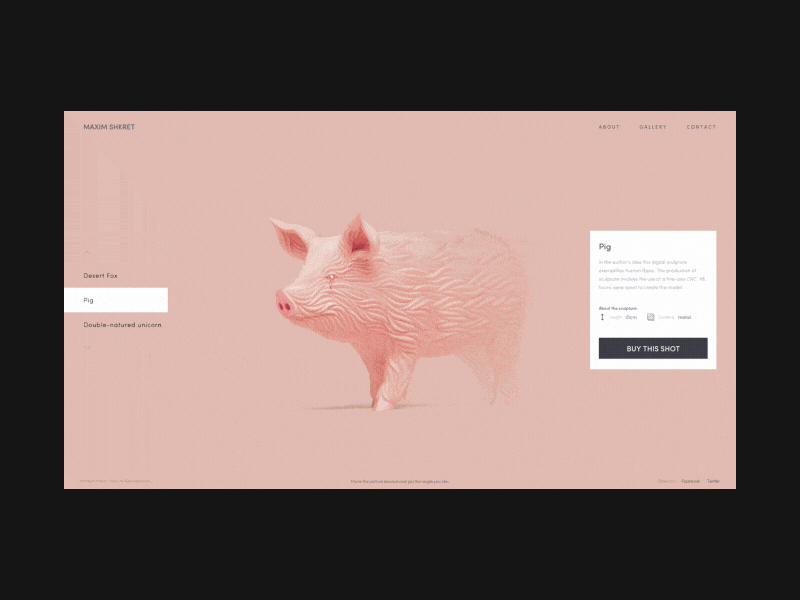 From Digital to Physical: Max Shkret Digital Artist Website slider e-commerce artist digital wegbl 3dmodel 3dart 3d homepage typography interaction promo motion website interface grid animation web ux ui