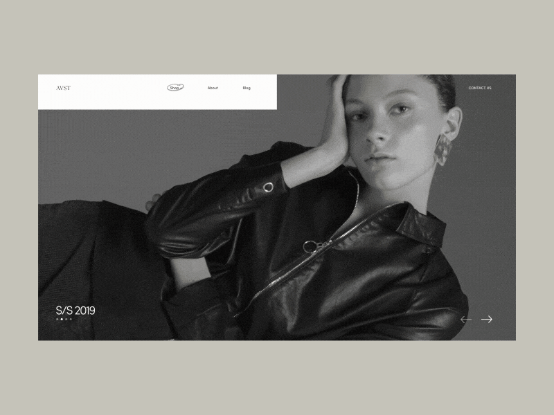 AVST Products Grid Page Animation shop models blog e-commerce photo homepage typography interaction promo fashion design anim concept website interface grid animation web ux ui