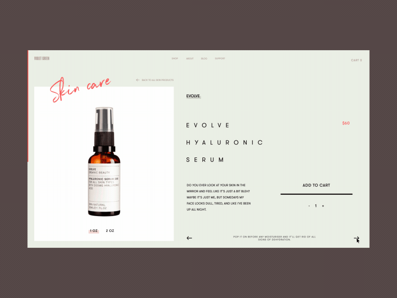Violet Green Product Details Page Slider Animation store e-commerce shop photo typography interaction promo motion anim concept website grid interface animation web ux ui
