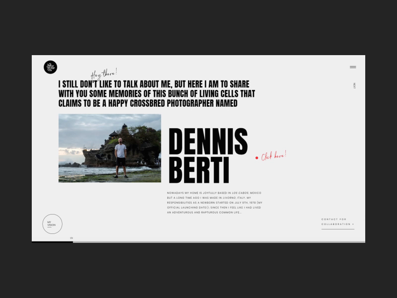 Dennis Berti Honest Visual Storyteller Bio Animation By Zhenya Rynzhuk ...