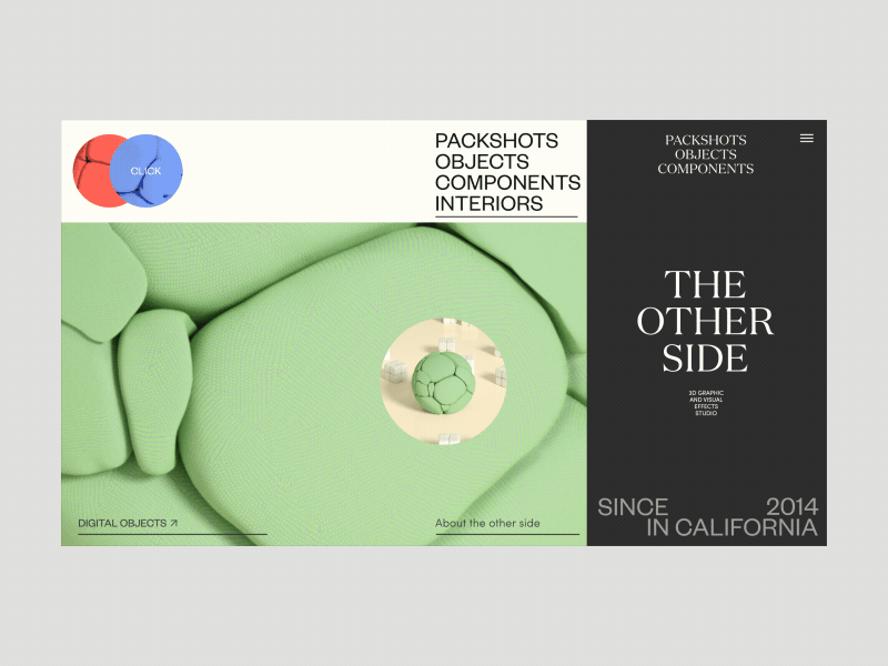 The Other Side Website Home Page Animation