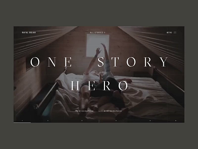 Rafal Bojar One Story Hero Promo Website Animation grid inteerface interaction promo responsive typography uiux video web website