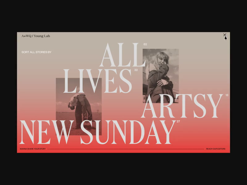 A+WQ / Young Lab Menu Animation by Zhenya Rynzhuk
