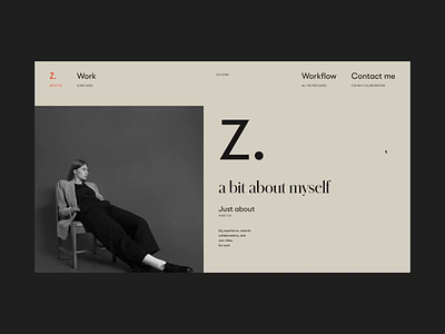 My Folio '19 About Page on AWWWARDS and FWA about folio motion promotion typography ui ux video web website