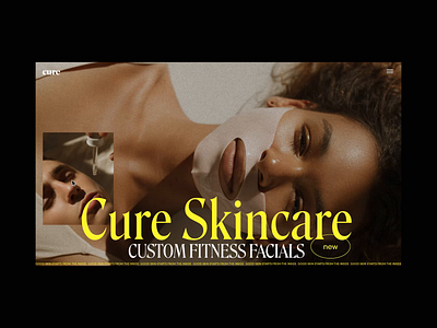 Cure Skincare Slider Animation animation concept design interface promo ui ux video web website